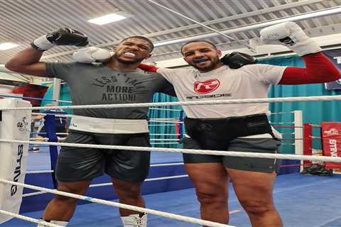 Anthony Joshua ramps up Oleksandr Usyk training as he spars southpaw Wadi Camacho in preparation..