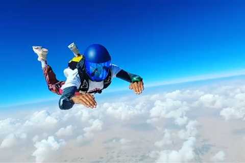 Brave Lewis Hamilton leaps out of plane by himself in daring skydive as F1 star shows off..