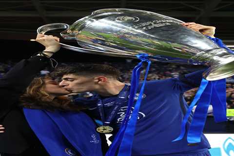 Inside Chelsea’s Wags Champions League celebrations with Thiago Silva’s wife on the pitch and..