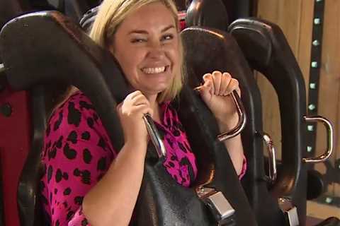 Josie Gibson threatens to QUIT This Morning live on air as a rollercoaster throws her upside down..