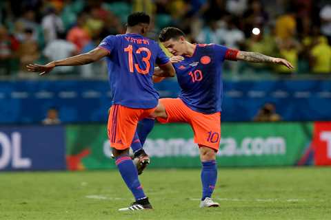 Why is James Rodriguez not playing for Colombia against Peru?