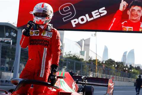 Leclerc grabs pole in chaotic session after record FOUR red flags with Lewis Hamilton second in..
