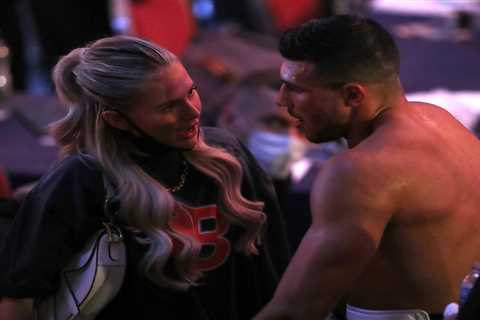 Molly-Mae Hague celebrates Tommy Fury’s win after holding hands with pal Maura through tense boxing ..
