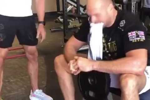 Watch Tyson Fury lift weights with his TEETH as Gypsy King takes Deontay Wilder fight training to..