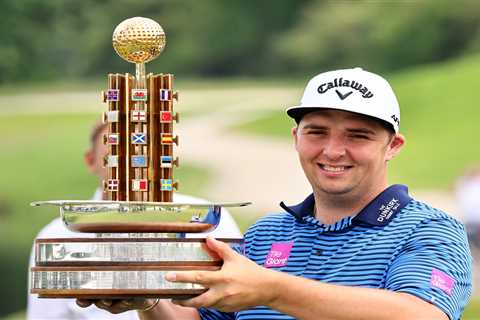 Emotional moment golfer Marcus Armitage breaks down in tears over mum’s death after winning Porsche ..