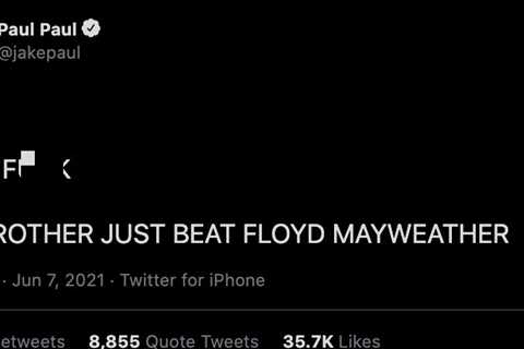Jake Paul claims his brother Logan BEAT Floyd Mayweather after going distance in exhibition with..