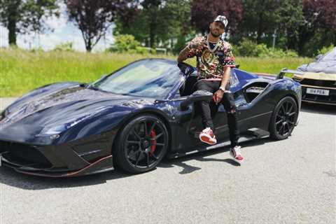 Arsenal star Aubameyang takes £205k Ferrari 488 Spider Mansory out in hometown Laval before giving..