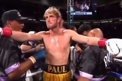Floyd Mayweather admits ‘it’s hard to hit Logan Paul with the jab’ to his trainer during exhibition ..