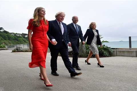 Joe Biden tells Boris Johnson ‘we both married above our station’ as they hit G7 summit with Carrie ..