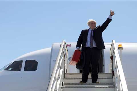 Boris Johnson faces flak for flying 250 miles in an RAF plane to the eco-themed G7 summit