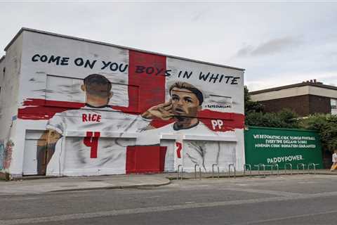 Cheeky Paddy Power put up mural of Grealish and Rice in Dublin and will donate cash to Irish..