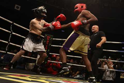 Watch ex-NBA star Lamar Odom beat rapper Aaron Carter in celebrity boxing match with UFC legend..