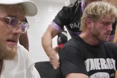 Watch Logan Paul reduced to tears before fighting Floyd Mayweather after brother Jake’s rousing..