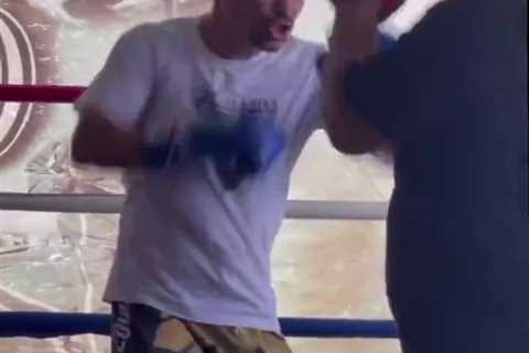 Watch Manny Pacquiao look sharp and slick in training aged 42 as boxing legend prepares for Errol..