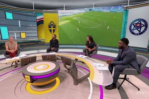 Fans prefer BBC half-time show to Sweden vs Slovakia as Richards belts out karaoke and debates..