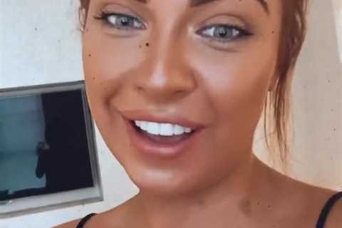 Demi Jones reveals new surgery scar as she celebrates good news about cancer diagnosis on night out