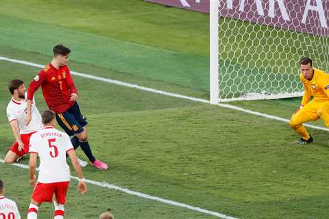 Spain 1 Poland 1: Moreno misses penalty as Spain yet to win a Euro 2020 game despite Morata’s opener