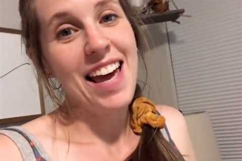 Jill Duggar bares her shoulders in a tank top as she continues to defy strict family dress code..