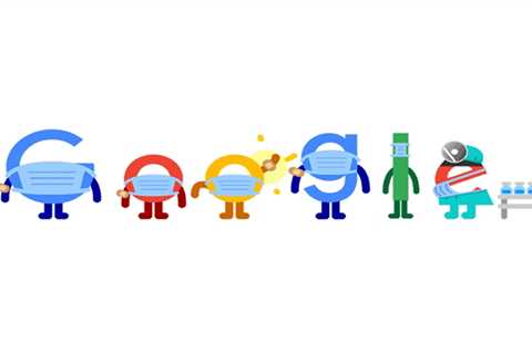 Today’s Google Doodle encourages people to get the Covid vaccine and wear a face mask to save lives