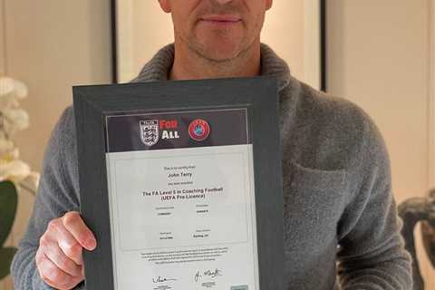 Chelsea legend John Terry completes Uefa licence and coaching badges as he nears first managerial..