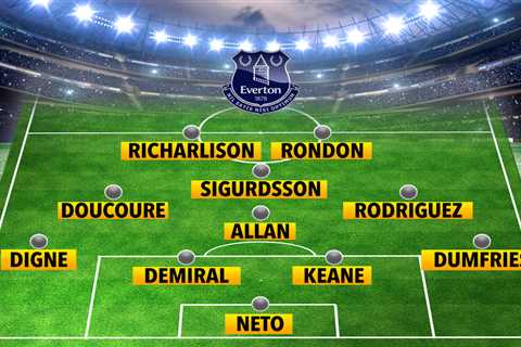 How Everton could line up under Rafa Benitez with former Newcastle favourite Rondon replacing..