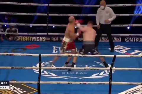 Watch Pierce O’Leary’s KO of the year contender as he leaves Jan Marsalek face planted on canvas..