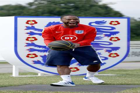 England goal hero Raheem Sterling looks like he’s ready to stick one in the net again — playing..