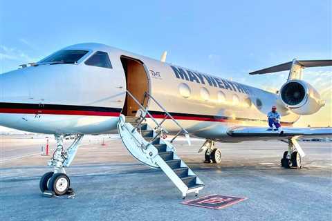 Floyd Mayweather sits on wing of $50m custom private jet after confirming stunning $100m payday..