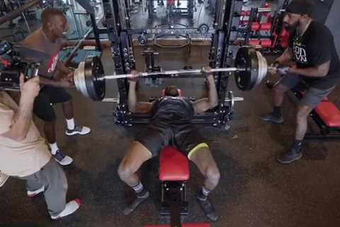 Watch Deontay Wilder’s wild reaction after bench pressing 310lbs before warning Tyson Fury to ‘get..