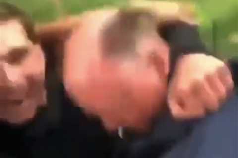 Stupid yobs film themselves grabbing and pushing Chris Whitty in distressing scenes as top medic..