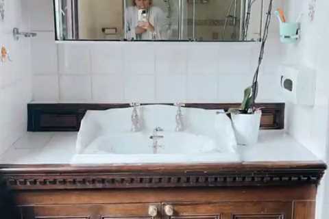 Stacey Solomon transforms dull and dated wooden bathroom with £4 buys from Dunelm and Ikea