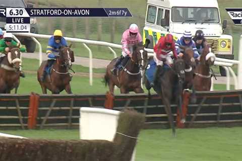 Watch agonising final-jump drama as winning horse is disqualified and runner-up awarded race at..