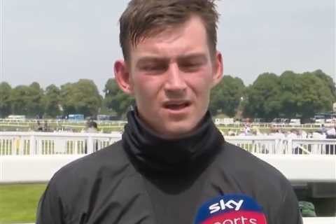 Emotional jockey whose mum suffered heart attack rushes off to hospital to celebrate first winner..