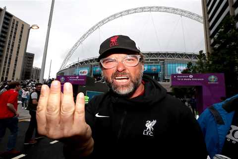 Did beer-swilling Jurgen Klopp lookalike outside Wembley fool GMB reporter at England game… fans..