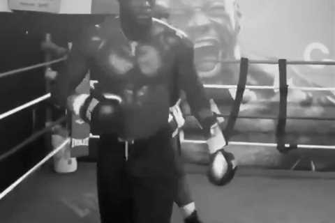 Deontay Wilder’s coach gives motivational quotes to pumped-up challenger as star trains for Tyson..