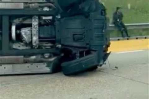 Arsenal’s Ainsley Maitland-Niles involved in serious car accident and rolls £105k Mercedes G-Wagon..