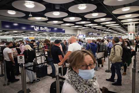 Sun-starved Brits miss overseas travel so much they even can’t wait to queue at airport security,..