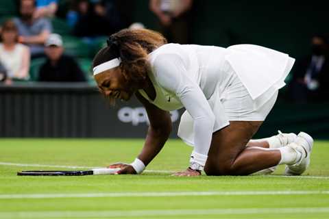 Wimbledon ball kid stretchered off court after slipping and screaming in agony while holding leg..