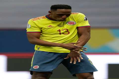 Watch Yerry Mina’s wild celebration MID-penalty shootout in Colombia’s win over Uruguay leaving..