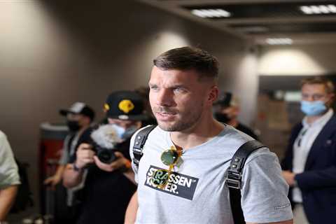 Lukas Podolski lands in Poland to sign for Gornik Zabrze with ex-Arsenal star, 36, set to be..