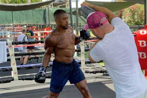 Anthony Joshua looks fighting fit in pads session as champ prepares to face Oleksandr Usyk
