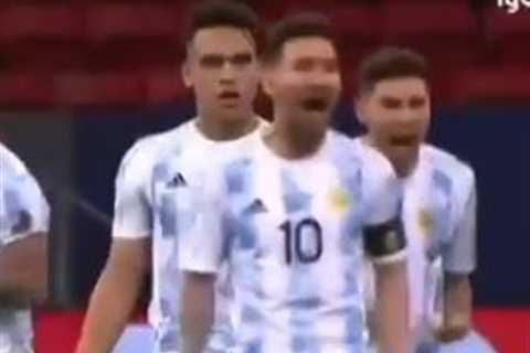 Watch Lionel Messi taunt Yerry Mina after Colombian’s penalty is saved by trash-talking Argentina..