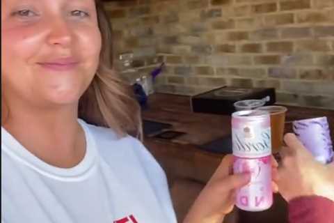 Jacqueline Jossa goes wild in her Queen Vic home bar as her kids celebrate in England shirts