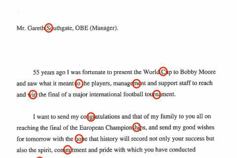 Queen ‘hides secret message’ in letter to support England ahead of Euro 2020 final
