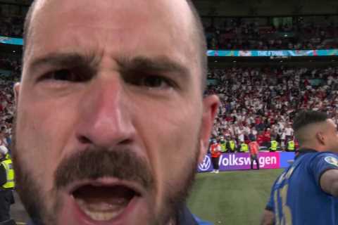 Leonardo Bonucci taunts England fans by shouting ‘you need to eat more pasta’ after Italy’s Euro..