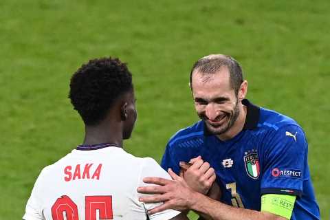 Italy captain Chiellini claims he put CURSE on Saka just before England star’s Euro 2020 penalty..
