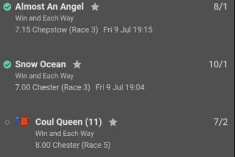 Shrewd punter wins £9,000 in just over an hour backing the same four horses over and over again