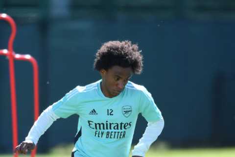 Arsenal stars including Aubameyang and Tierney back in training for Rangers game after miserable..