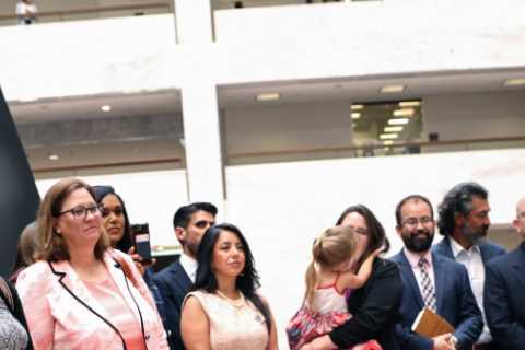 Texas Democrats meet with supportive senators on voting rights, seeking to sustain momentum.