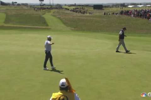 Tyrrell Hatton appears to flip finger at The Open as fired-up Englishman loses it after bad shot at ..